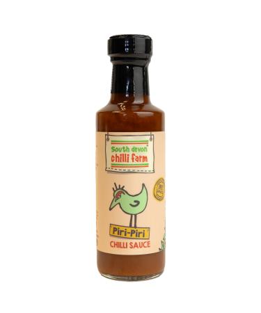 South Devon Chilli Farm Piri Piri Sauce | Made from Fresh Red Chillies- An Irresistible and Addictive Classic Lemony and Salty Savoury Sauce Heat Rating: 3/10-100ml Bottle