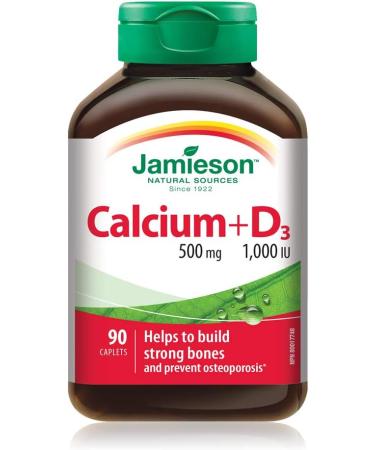 Jamieson Calcium 500mg + Vitamin D 1000IU 90 Caplets & Omega-3 Select 1 000 mg Caplets + Omega-3 - Buy Online on SooperMarket.com