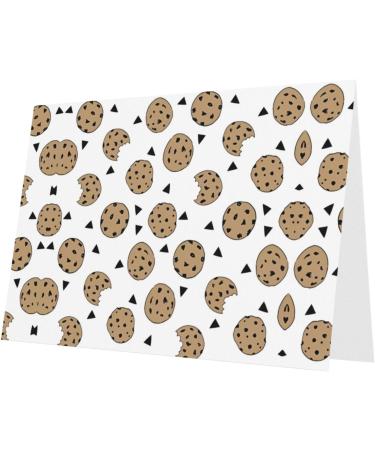 YYHHAOFA Dark Green Cookies Food Chocolate Chip Biscuits Pearl Paper Holiday Card Greeting Card Suitable For Christmas Party Invitations Dark Green One Size - Buy Online on SooperMarket.com