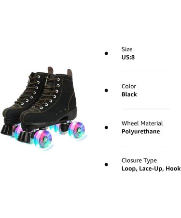 Comeon Classic High-top Unisex Roller Skates - US 8.5 Black Flash Wheel | Boys & Girls - Buy Online on SooperMarket.com