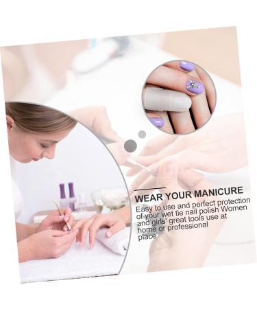 FRCOLOR 20pcs Nail Case Gel Polish Protector Gelt Nail Protector Tape Nail Polish Shield Nail Polish Cap Holder Reusable Hat Protector Nail Varnish Protector Safety Mask Plastic Manicure - Buy Online on SooperMarket.com