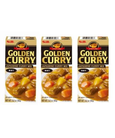 S&B Golden Curry Japanese Curry Mix Hot 92g x 3