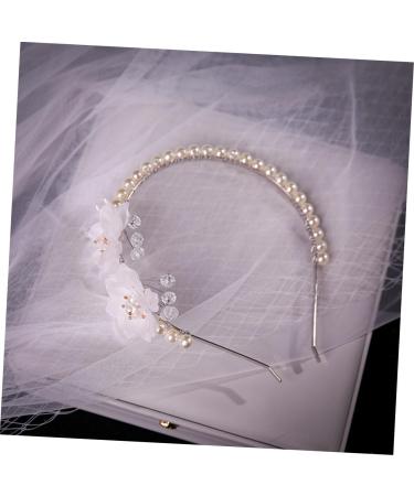 PLAFOPE Pearl Flower Headband Wedding Decor Pearl Headband Decorative Flower Headband Flower Head Band Wedding Hair Accessory Headband Ornament Head Band for Bride Exquisite Hair Band - Buy Online on SooperMarket.com