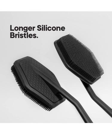 Tooletries Silicone Back Scrubber with Long Handle + Reusable Hook - Charcoal - Buy Online on SooperMarket.com