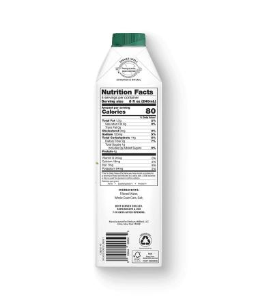 Elmhurst 32 oz Unsweetened Oat Milk - Dairy-Free Alternative - Buy Online on SooperMarket.com