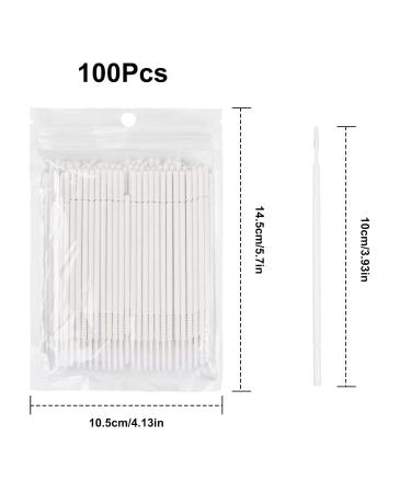 100 Pieces Easy Eyehip Extension Brush - Micro Applicator Makeup Cleaning Stick & Eyelash Lifting Accessories (White) - Best for Precision Application - Buy Online on SooperMarket.com