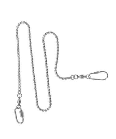 Kisangel Parrot Foot Anklet Cockatiel Leash Bird Foot Ring Bird Leg Ring Coil Chain Pet Harness Chicken Leash 75.00X4.80X4.80CM Silver