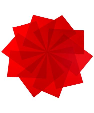 9 Pack Gel Filter Colored Correction Gel Light Filter Transparent Color Film Plastic Sheets, 11.7 by 8.3 Inches (Red)