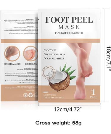 Foot Mask - 3 Pairs Peeling & Moisturizing Socks for Dry Cracked Feet - Foot Spa Treatment for Men & Women - Buy Online on SooperMarket.com