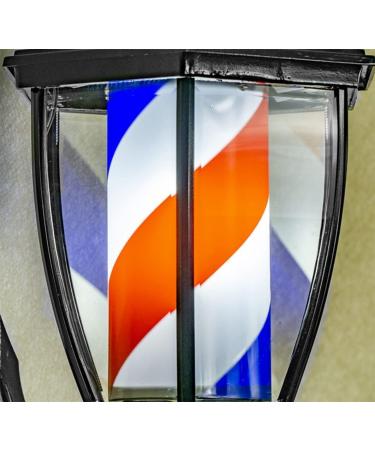 Barber Shop Pole Light Outdoor Vintage Style Red White Blue Strips Rotating Illuminating Hair Salon Hairdressing Sign Light Barber Shop Waterproof Wall Mountable Lamp - Buy Online on SooperMarket.com