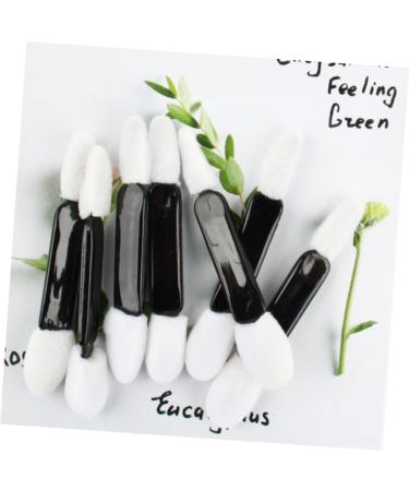 PLAFOPE 50pcs Sponge Dual Eyeshadow Brush Makeup Eyeshadow Brush Kit Eye Shadow The Face Travel Eye Cream M White - Buy Online on SooperMarket.com