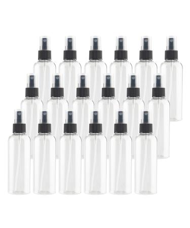 TIANZD 50 Pieces Empty 100 ml Clear PET Plastic Fine Mist Pump Spray Bottles with Black Top Portable Sprayer for Perfume Water Cosmetic Travel Containers Refillable 2x Funnel