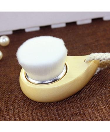 Facial Cleanser Brush with Wood Handle Cleansing Soft Bristle Face Care Clean Tool for Women Men Soft Bristle Face Cleansing - Buy Online on SooperMarket.com