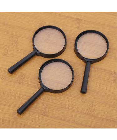 75mm Black Portable Magnifying Glass Magnifier for Reading Practical - Buy Online on SooperMarket.com
