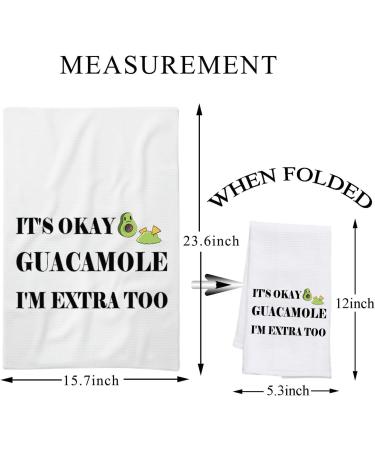 PLITI Avocado Kitchen Towel Avocado Lover Gift It's Okay Guacamole I'm Extra Too Guacamole Gift For Vegan Avocado Girl Gift (Okay Guacamole TWU) - Buy Online on SooperMarket.com