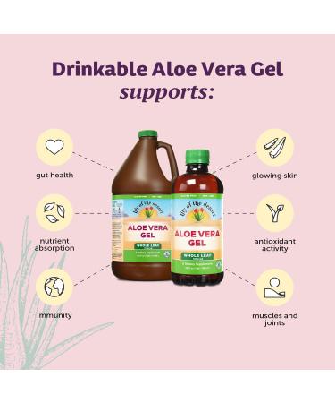 Lily of the Desert Aloe Vera Gel Whole Leaf 32oz - Organic Soothing Skin Care - Buy Online on SooperMarket.com