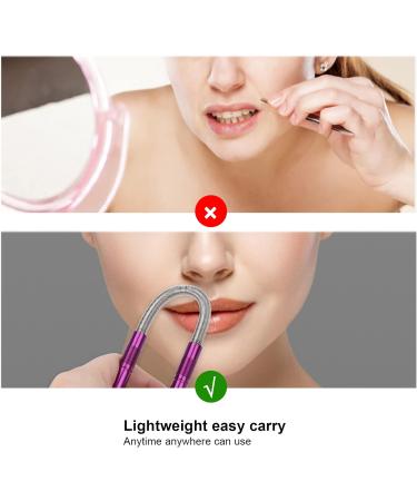 Stainless Steel Facial Hair Remover Spring Threader - Effective Epilator Kit for Upper Lip and Eyebrows (Purple) - Buy Online on SooperMarket.com