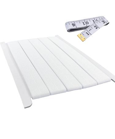 SVENJBB Elastic Band for Sewing  1 Inch x 33FT  White Color  Sewing Elastic Bands with Soft Tape Measure  High Elasticity Knit Elastic Stretch Band for Clothes  Wigs  Waistband  Crafts DIY White 1 Inch x 33FT