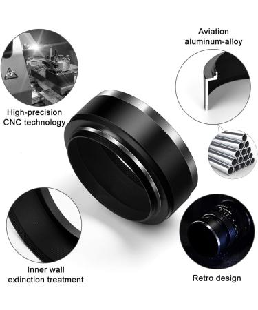 52mm Metal Standard Lens Hood Sunshade + Lens Cap for Canon Nikon Sony - Includes Cleaning Cloth - Buy Online on SooperMarket.com