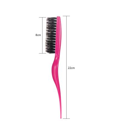 Boar Bristle Teasing Hair Brush Set for Women Men - Salon Quality Styling Comb Set in Fuchsia and Purple - Buy Online on SooperMarket.com