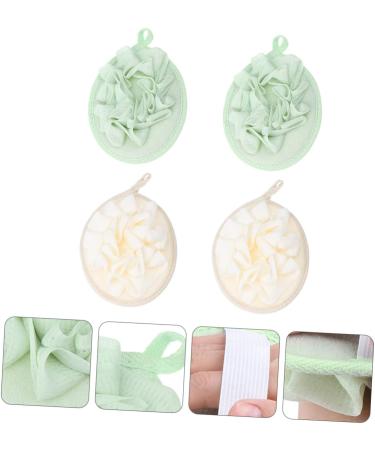 NOLITOY 12 Pcs Natural Flower Bath Sponges - Soft Shower Cleaning Sponges for Bubble Making & Bathing | Eco-Friendly Loofah & Net Mesh Material - Buy Online on SooperMarket.com