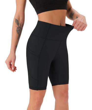 Persit Women's Short Leggings | Opaque Cycling Shorts with Pockets - Black | International Shipping Available - Buy Online on SooperMarket.com