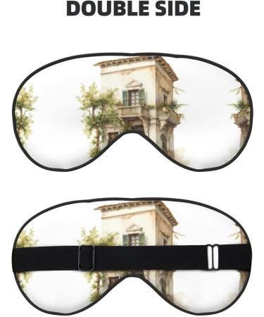 SSIMOO Antique Greek Soft Sleep Eye Mask with Roman Olive Branch - Breathable Travel Eye Patch for Women | Perfect Relaxation Gift - Buy Online on SooperMarket.com