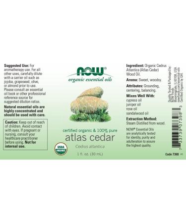 Buy Now Foods Organic Atlas Cedar Essential Oil 1 fl oz - 100% Pure & Natural - Buy Online on SooperMarket.com