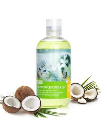 Nobleza shampoo for dogs cats mild 250ml puppy shampoo sensitive and organic with coconut scent puppy shampoo of course for sensitive dogs and small dogs skin -friendly nourishing and easy to comb