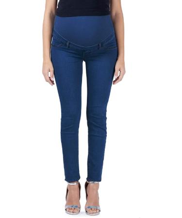 Milano Maternity Jeans - Ultra Stretch Buttery Soft Denim, High Waisted Over The Bump Band, Comfortable Slim Fit for Pregnant Women - Size 10 Medium Wash - Buy Online on SooperMarket.com