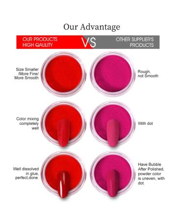 Honey Joy Rose Pink Dip Powder Nails Kit - Set of 6 Boxes | Hot Pink Nail Dipping Powder Colors | No Lamp Cure Required | Gel Polish Effect | Even & Smooth Finish - Buy Online on SooperMarket.com