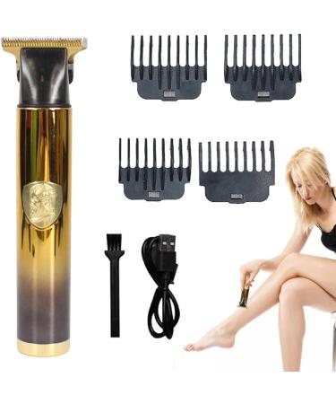 Dous T9 Electric Hair - T-Electric Cordless Beard Trimmer Cordless T-Hair Trimmer for Mustaches Nose Hair Grooming with 4 Guide Comb Gold Black - Buy Online on SooperMarket.com
