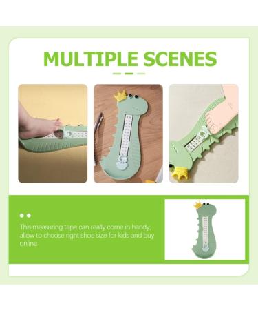 Kisangel Kids Shoe Sizer - Foot Measurement Device for Boys and Girls | Dinosaur Design - Light Green - Buy Online on SooperMarket.com