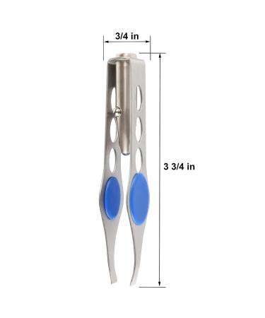 Trenton Gifts Stainless Steel Tweezers with LED Light - Set of 3 for Precision Hair Removal - Buy Online on SooperMarket.com