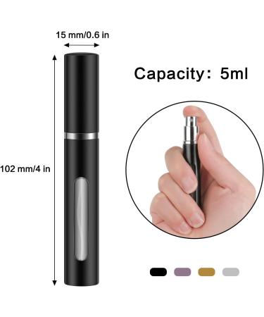 Saiveina 5ml Mini Perfume Atomizer Bottles - Refillable Travel Spray (4 Pack) | Ideal for Cologne & Fragrance - Buy Online on SooperMarket.com