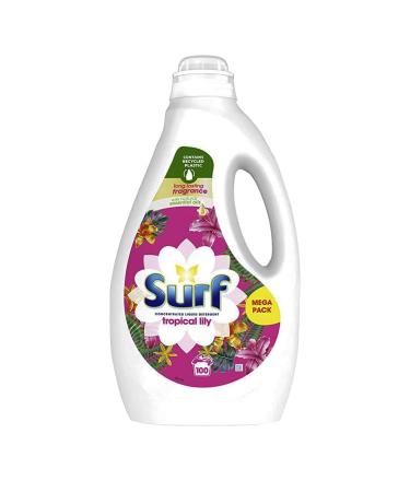 Housold 5L Surf Tropical Lily & Ylang Ylang Laundry Washing Liquid Suitable for All Types of Fabric | Tropical Lily & Ylang Ylang Fragrance (Pack of 1)