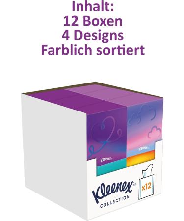 Kleenex Facial Tissue Boxes - 3-Ply Collection Cubes 12x48 Tissues for Daily Use | International Shipping Available - Buy Online on SooperMarket.com