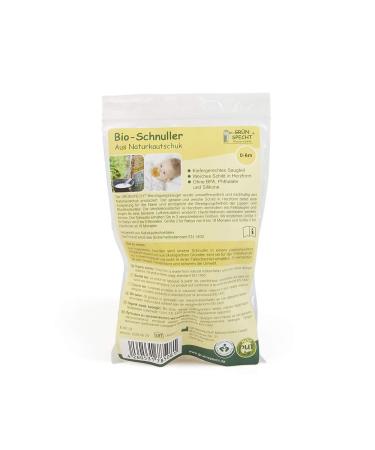 Gr npecht Organic Natural Rubber Pacifier - BPA Free Dye-Free Jaw-Friendly for 0-6 Months | Soft Shield | Size 1 - Brown - Buy Online on SooperMarket.com