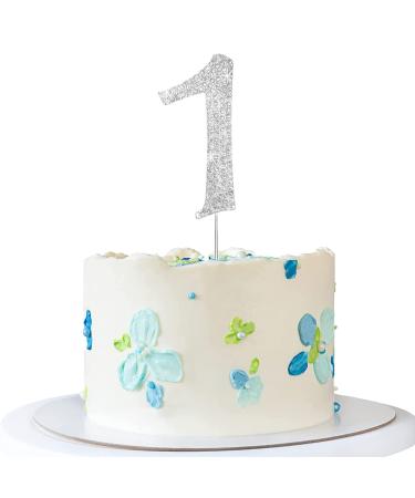 Cake decoration silver rhinestones Happy Birthday cake topper for birthday decoration (silver-1)