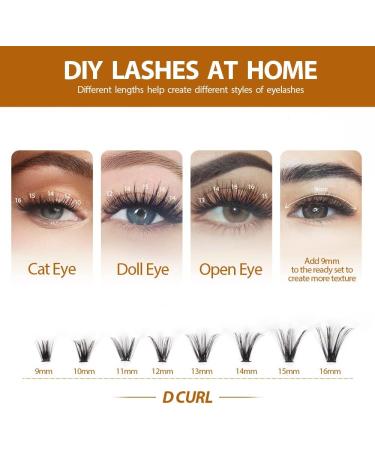 D Curl 240 Pcs 40D Mixed Individual Lashes Cluster for DIY Lash Extensions at Home - Buy Online on SooperMarket.com