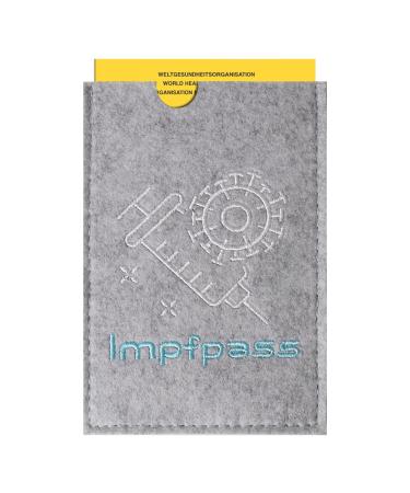 Vaccination pass case gadom shell vaccination card Passpass cover New 2021 protective cover vaccination card for adults babies children (12 * 16.5cm) gray 1 piece (1 pack)