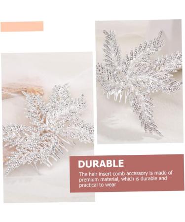 WOFASHPURET Bridal Comb Bride Hair Comb Clip Bride Hairpiece Bridal Headpieces for Wedding Women Hair Accessories Wedding Party Headpiece Floral Decor Combs Temperament Women's Decorate Alloy - Buy Online on SooperMarket.com