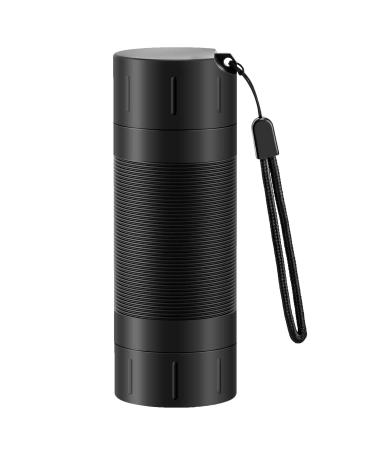 Smell Proof Container, 3 Sections Design Airtight Stash Jar Aluminum Alloy Waterproof Outdoor Survival Dry Box Seal Storage Container for Herbs, Spices, Pills (140ml)