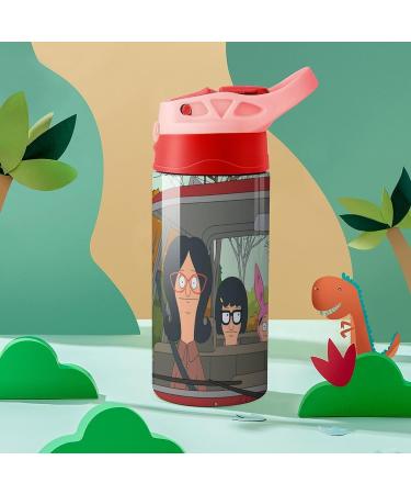 Bob's Drive Burgers Kids Water Bottle | Vacuum Insulated Stainless Steel 500ml Cup with Straw | Toddler Thermos in Pink Style - Buy Online on SooperMarket.com