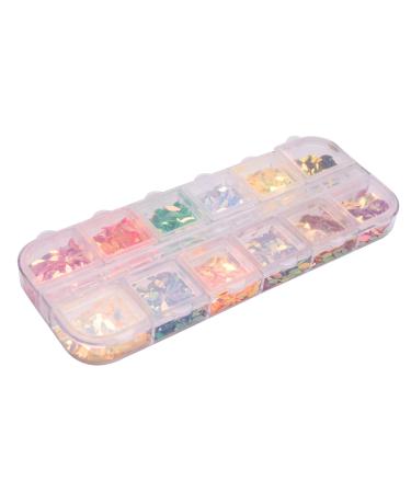 Desikixudy 3D Shape New Nail Clear Nail Pearl Diy Nail Art Decorations Rhinestone Manicure Tools 3# Colorful Vest Sequins