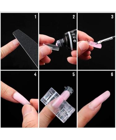 12Pcs Polygel Nail Clips for Quick Dual Form Acrylic Nail Extension - Buy Online on SooperMarket.com
