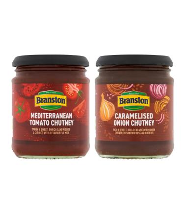 Chutney Variety Bundle Containing Branston Mediterranean Tomato Chutney Branston Caramelised Onion Chutney 290g (2 Pack)