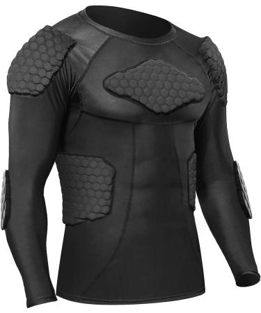 Zicac Men's Compression Padded Shirt - Sports Shock Rash Guard for Soccer Basketball, X-Large - Buy Online on SooperMarket.com