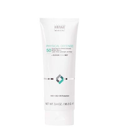 SUZANOBAGIMD Physical Defense Broad Spectrum Mineral Sunscreen  SPF 50 - Mineral Face Sunscreen  Zinc Oxide And Titanium Dioxide Sunscreen for UVA and UVB Protection  Hypoallergenic - 3.4 oz