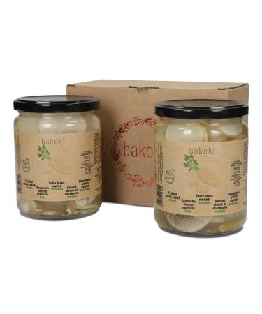 BAKOKI Premium pickled radish in slices 2 x 480g (pack of 2) Radish 480 g (pack of 2)